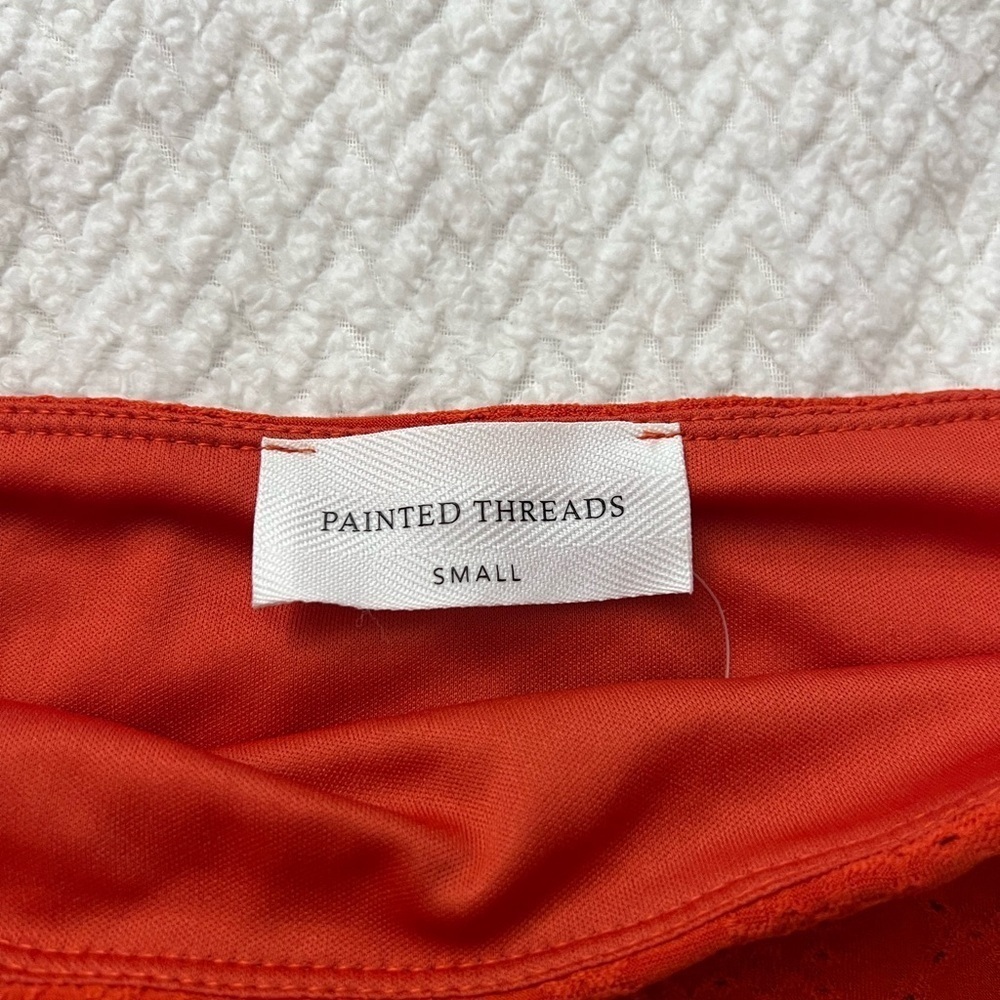 NWT Painted Threads Red Eyelet Ruffle Mini Skirt - Picture 3 of 4